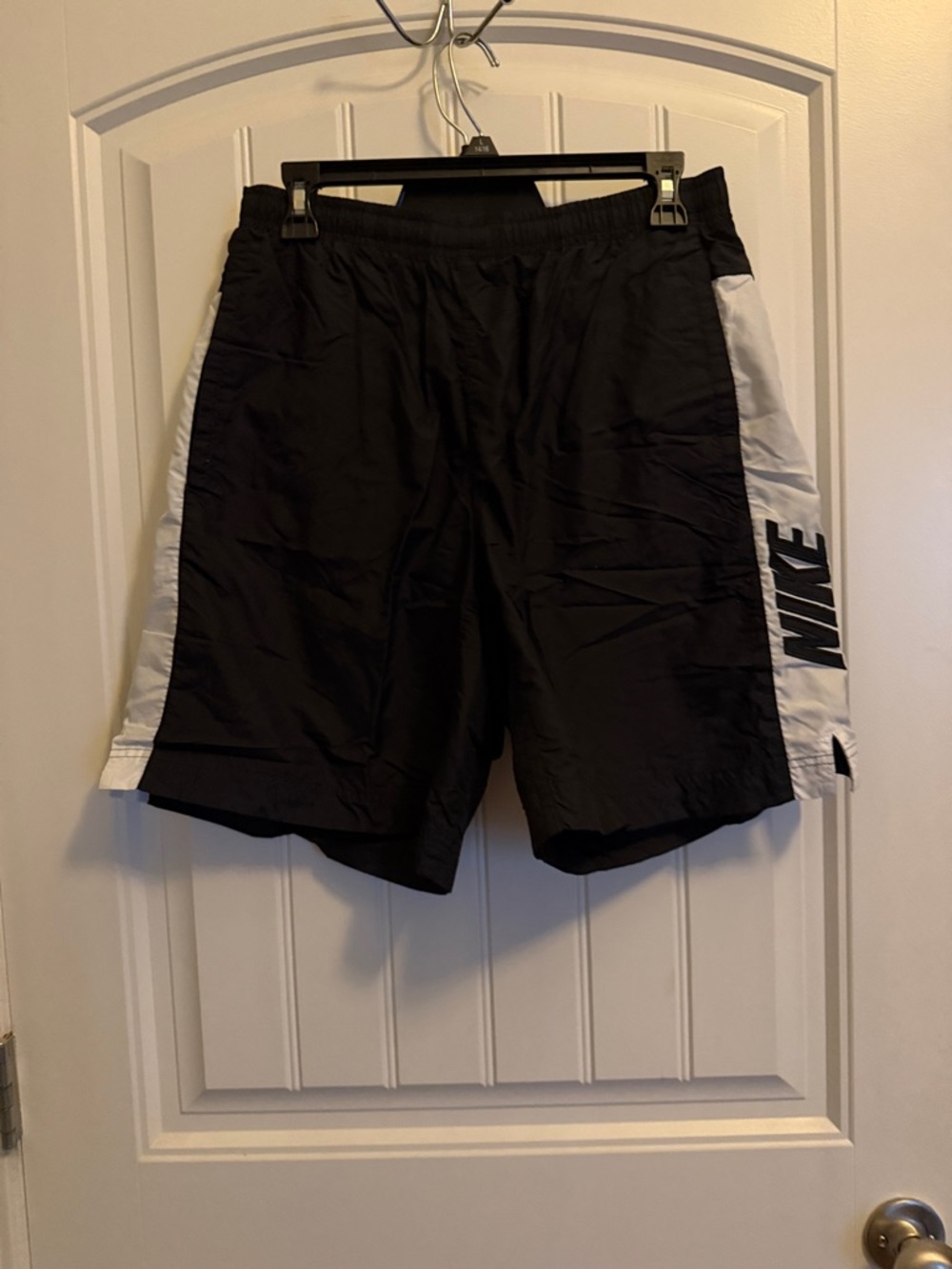 Nike Black Athletic Shorts with White Side Panels